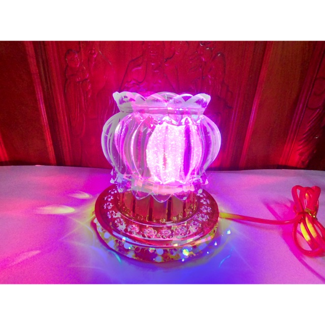 Đèn LED Đài Sen xoay đổi màu