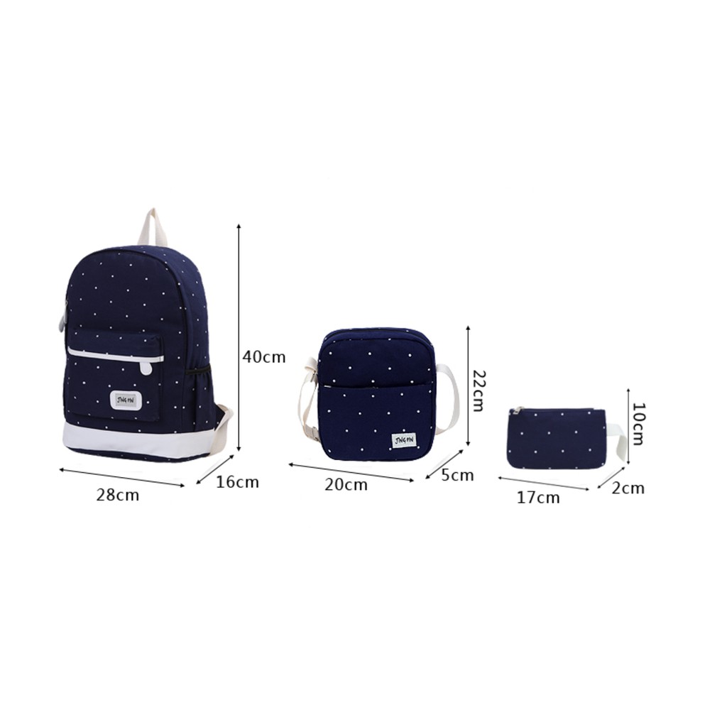 Balo bỉm sữa cho mẹ và bé 3 chi tiết trẻ trung năng động, túi xách bỉm sữa