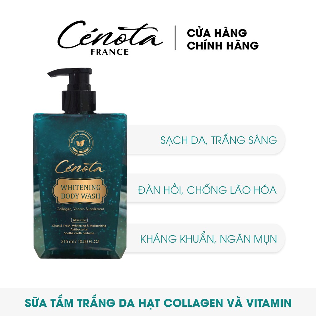 Sữa tắm trắng da hạt Collagen và Vitamin Whitening Body Wash, sữa tắm dưỡng ẩm