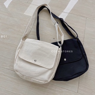 [B01] Túi đeo chéo BASIC vải canvas (Có sẵn/ảnh thật)
