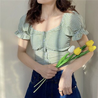 Áo croptop kẻ baby Simbabo