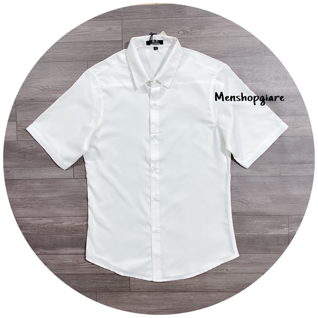 Áo Sơ Mi Tay Ngắn Cổ Bẻ không nhăn