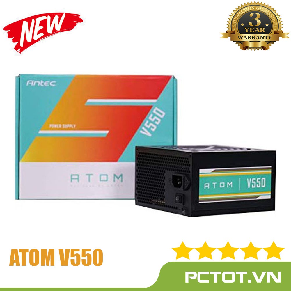 [Mã 55ELSALE1 giảm 7% đơn 300K] Nguồn Máy Tính ANTEC ATOM V550 550W NEW 100% - CHÍNH HÃNG THỦY LINH (ATOM 550)