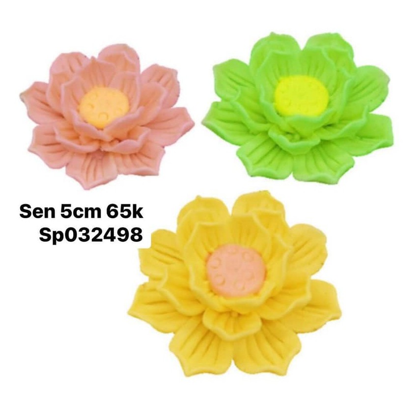 Khuôn silicon hoa Sen nở 5cm đổ tạo hình cho bánh rau câu 3D, 4D