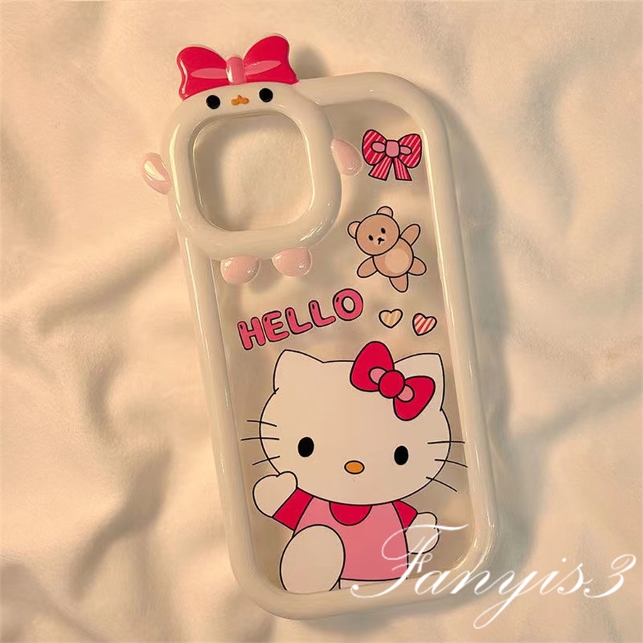 Ốp Điện Thoại Mềm Trong Suốt Hình Mèo Đeo Nơ Cho iPhone 14 13 12 11 Pro Max X XR Xs Max 8 7 6s 6 Plus SE 2020