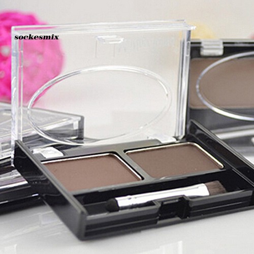 Bảng phấn trang vẽ chân mày 2 màu tự nhiên thời trang kèm cọ tiện dụng | BigBuy360 - bigbuy360.vn