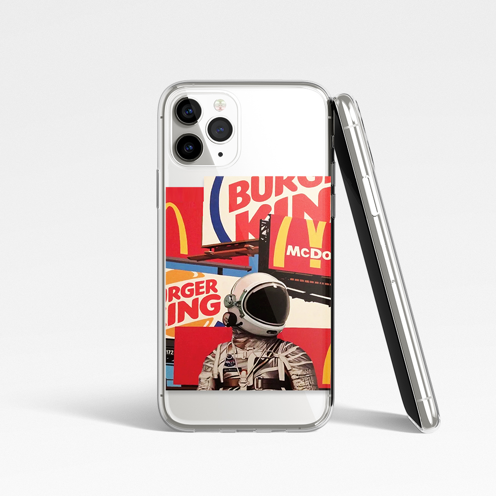 Samsung CASE Galaxy note 20 plus Galaxy note 20 Ultra Galaxy note 20 Galaxy note 9 8 Galaxy note 10lite 10 plus Galaxy note 10 5 4 3 NASA spaceman space astronaut cartoon McDonald Casing Phone Case Transparent Soft TPU Cover