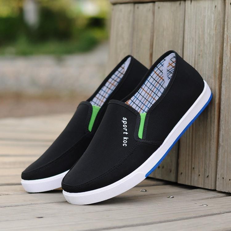 HCM-Giày lười sneaker cách tân không dây MÀU ĐEN - Giày vải thời trang cao cấp nam/nữ | BigBuy360 - bigbuy360.vn