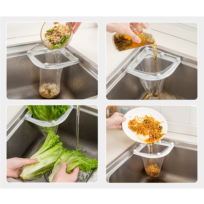 Giá Đựng Đồ Dùng Nhà Bếp Có Giác Hút Gắn Góc Tường Tiện Dụng