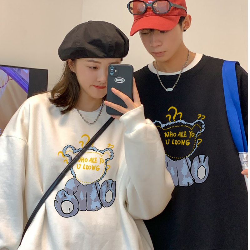 Áo sweater tay dài cổ tròn in chữ phong cách Harajuku Hàn Quốc dễ phối đồ cho nam và nữ size S-3XL 2021 | BigBuy360 - bigbuy360.vn