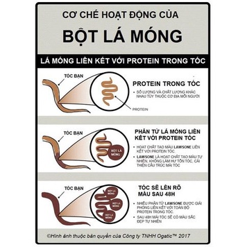 Bột Lá Nhuộm Tóc Ogatic 100% thiên nhiên các màu (đen, nâu, nâu đỏ)