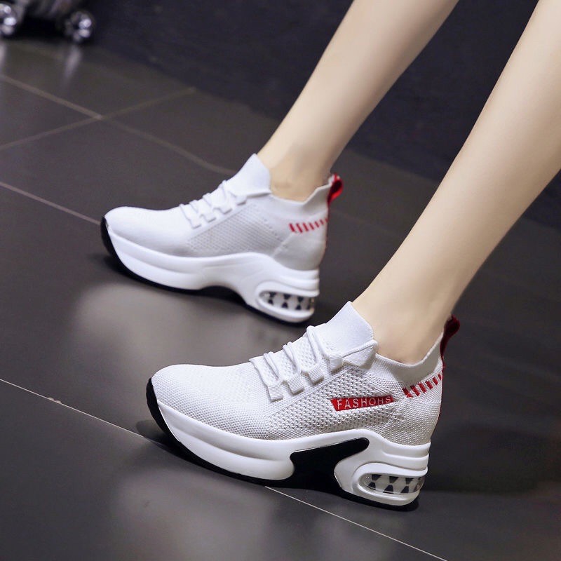 Giầy thể thao độn đế cao 7cm hàng có sẵn đế siêu nhẹ