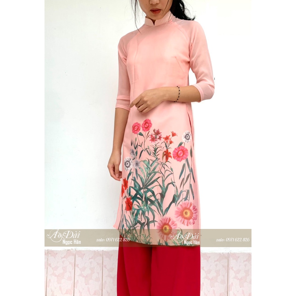 Áo Dài Cách Tân Nữ Dáng Suông Tay Ngắn A03