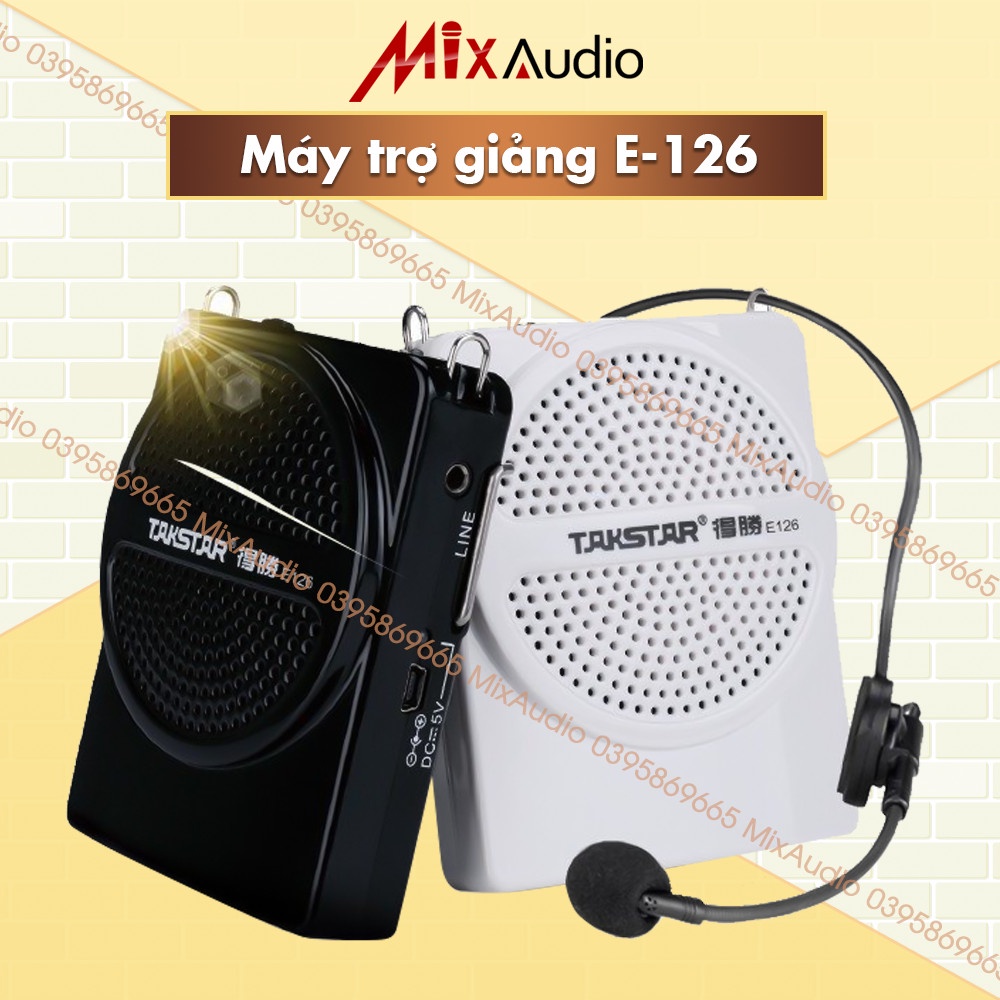 Máy trợ giảng TAKSTAR E126 sử dụng liên tục trong 10h, gọn nhẹ, loa trợ giảng chính hãng [BẢO HÀNH 1 NĂM]