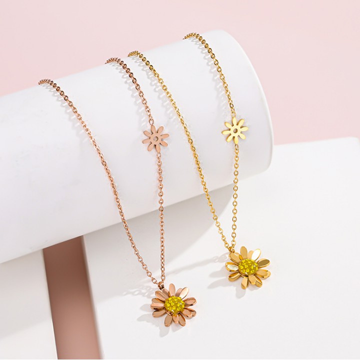 Dây chuyền nữ ttian hoa cúc siêu đẹp, bền màu, chuẩn thời trang