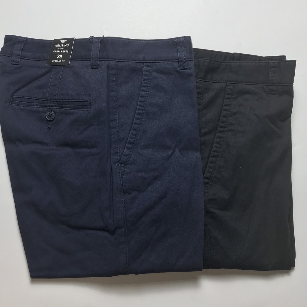 Quần kaki Aristino  kiểu dáng regular fit chất cotton AKK01908