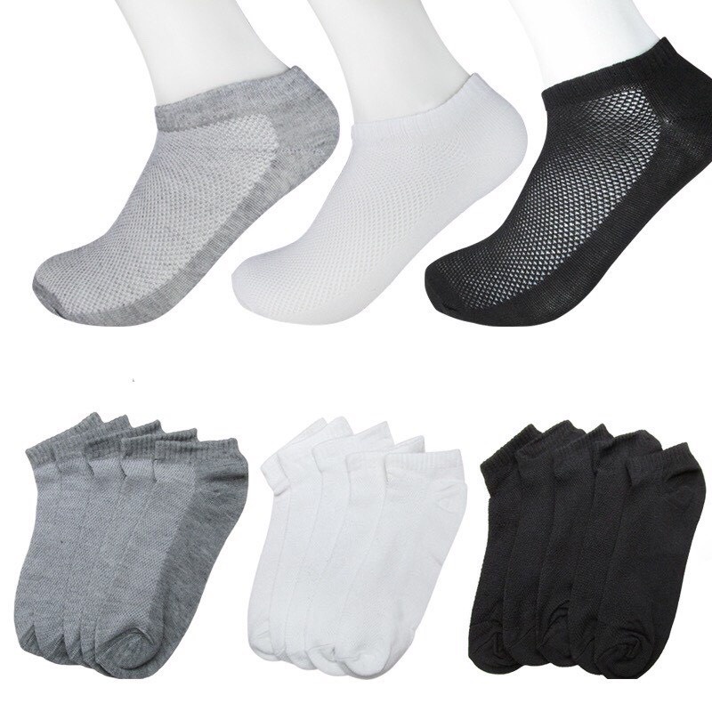 [KÈM HỘP SANG TRỌNG - LOẠI 1] Hộp gồm 10 Đôi Tất Nam Nữ Thông Hơi Cổ Ngắn Mềm Mại Kháng Khuẩn thoải mái khi sử dụng