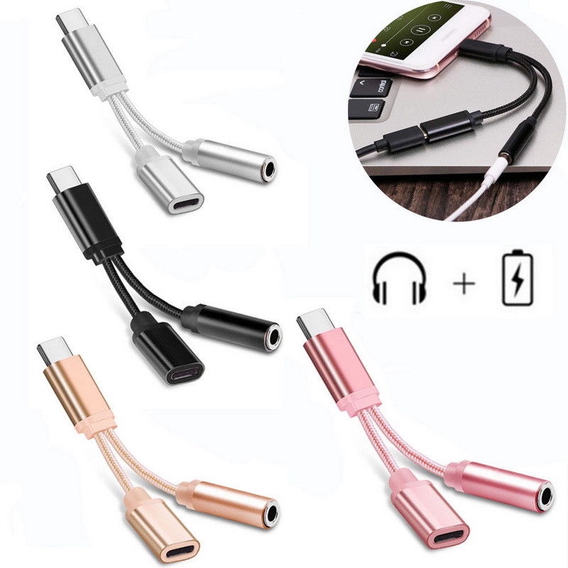 Cáp SạC Âm Thanh Tai Nghe LoạI C Sang 3.5mm 2 Trong 1 Chuyên DụNg
