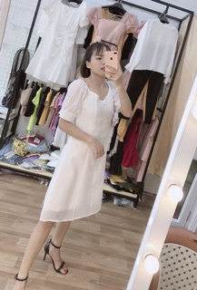 Váy cúc trắng siêu hot