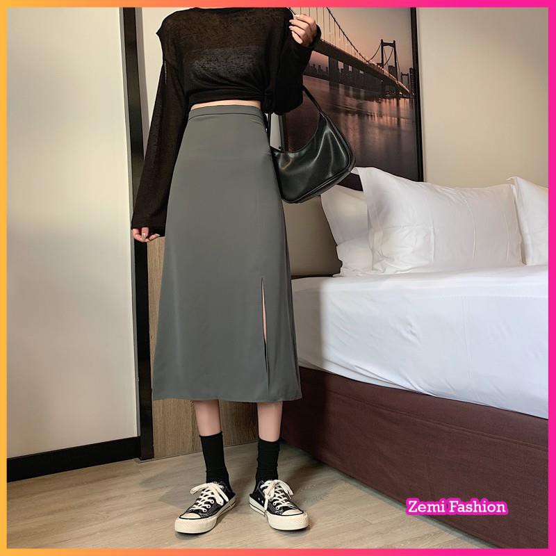 Chân Váy Midi, Chân Váy Chữ A Dáng Dài Xẻ Tà Phong Cách Ulzzang | BigBuy360 - bigbuy360.vn