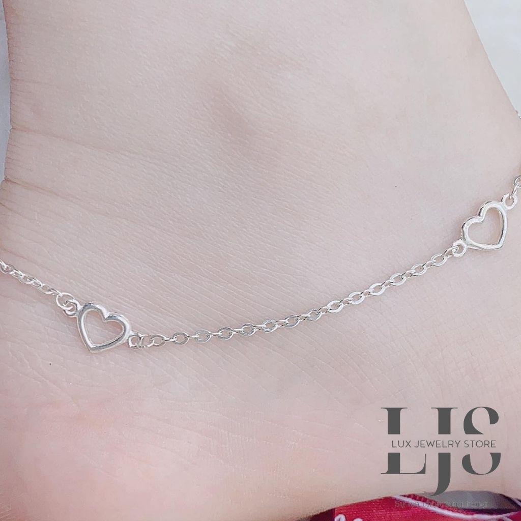Lắc chân nữ bạc 925 Lux Jewelry, vòng chân nữ bạc trẻ trung cao cấp - LUX972