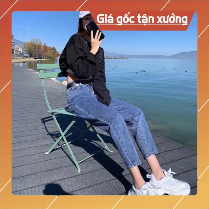 Quần jean bò baggy nữ jeans lưng cao chất đẹp hàng Quảng Châu phong cách Hàn Quốc style hot năm 2021-HAPONO-J048 | BigBuy360 - bigbuy360.vn