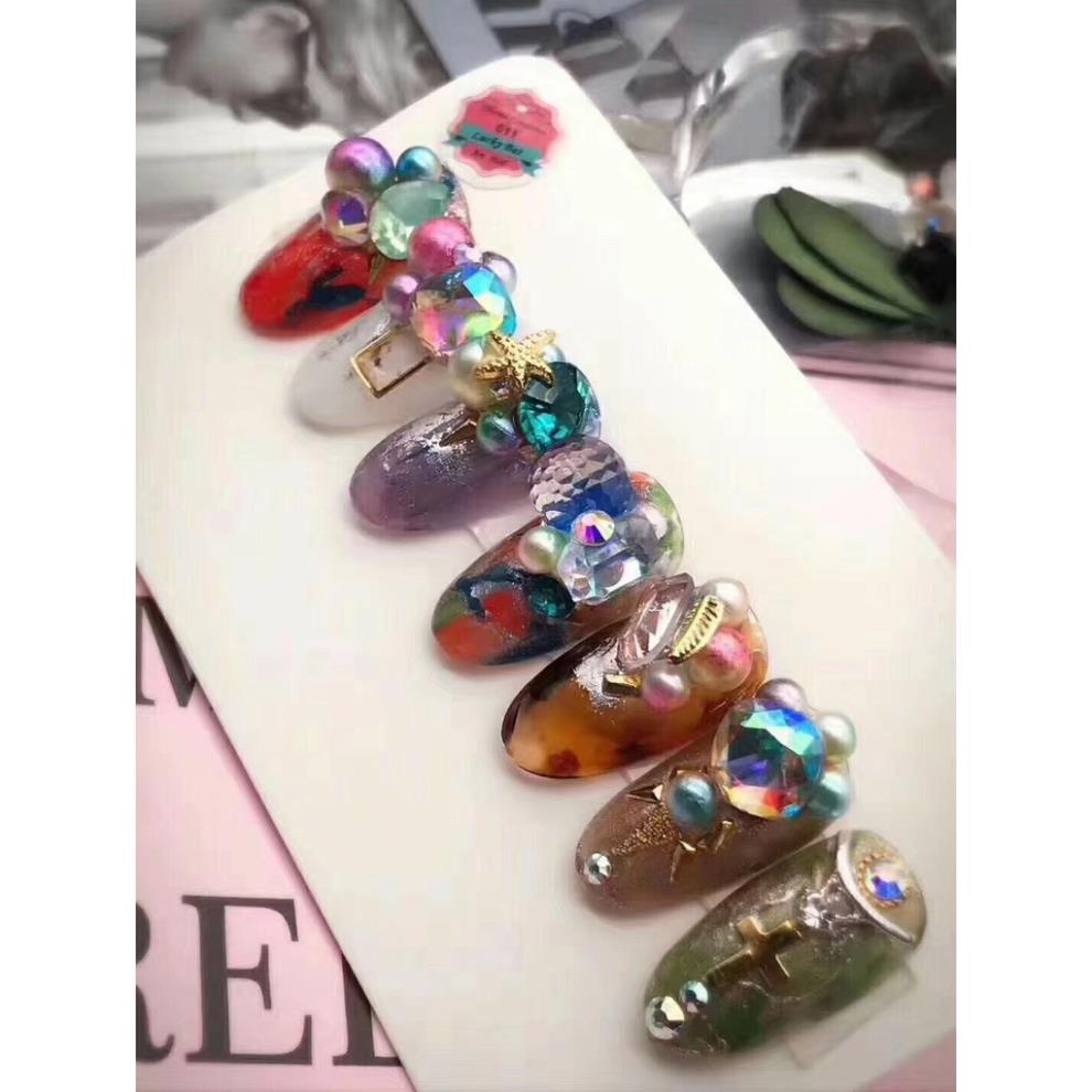 Phụ kiện trang trí móng tay trai nguyên - set 12 màu