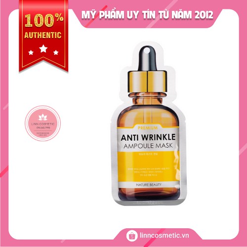 MẶT NẠ hộp 10 miếng CHỐNG LÃO HÓA NATURE BEAUTY ANTI WRINKLE AMPOULE MASK