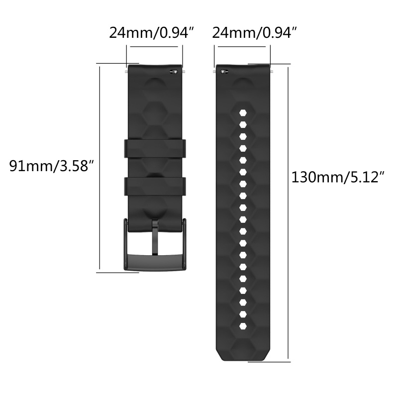 Dây Đeo Silicone 24mm Thay Thế Cho Đồng Hồ Thể Thao spartan sport 7 9 9 baro D5