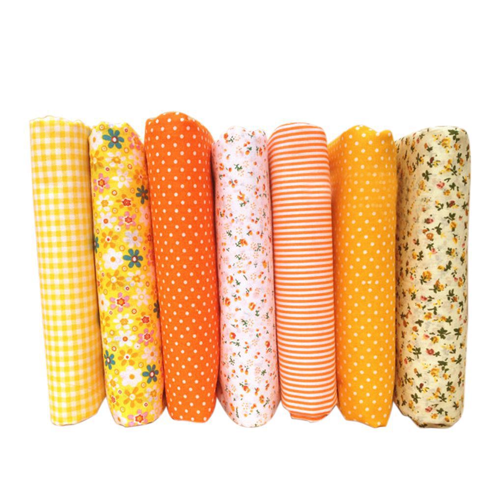 Set 6 Tấm Vải Cotton Họa Tiết Hoa Tự May Vá Đồ Thủ Công