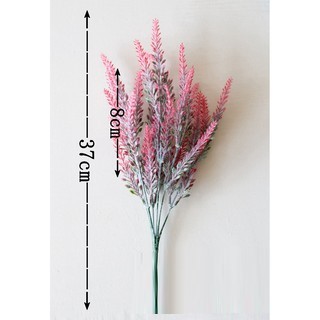 HOA OẢI HƯƠNG LAVENDER giả phủ phấn 5 nhánh 25 bông màu sắc trang nhã cực xinh decor nhà cửa, sự kiện, chụp ảnh