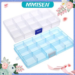 15 Grids Removable Plastic Storage Box Jewelry/Earring/Tools Container Case