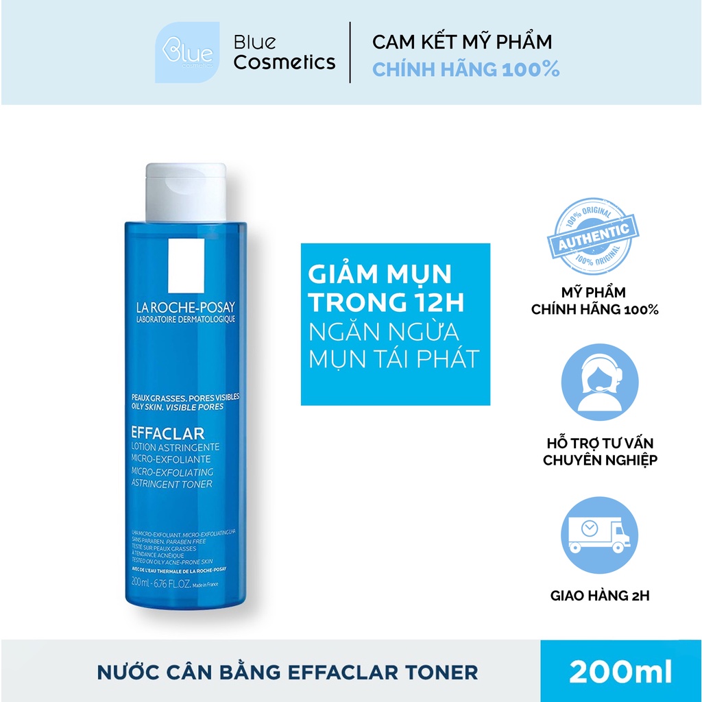 Nước cân bằng giàu khoáng dành cho da dầu mụn La Roche Posay 200ml