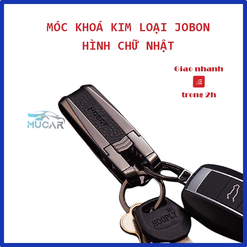 Móc Khoá Khối Jobon Kim Loại Cao Cấp - Móc Chìa Khoá Đa Năng Cho Xe Ô Tô, Xe Hơi