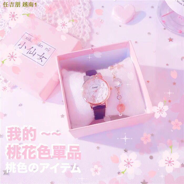 Đồng hồ đeo tay phát sáng họa tiết hoạt hình dễ thương cho bé gái 8-10-12 tuổi