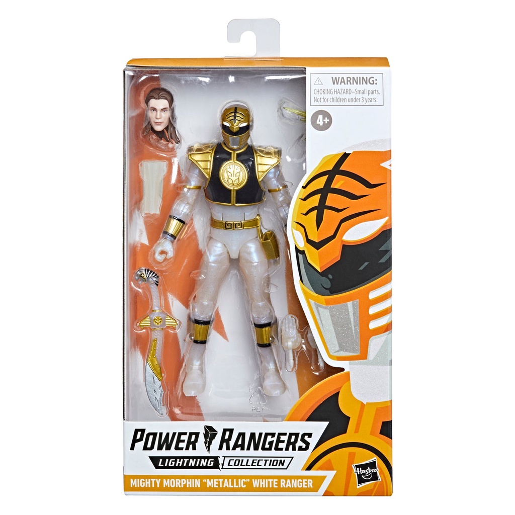 Mô hình nhân vật Hasbro⚡Power Rangers Lightning Collection⚡6-inches MMPR Metallic White Ranger - HasbroPulse Exclusive