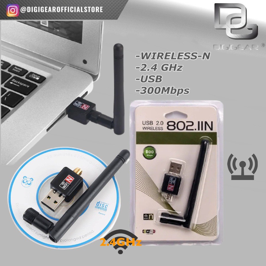 Usb Wifi 300mbps + Ăng Ten (Nhận Tín Hiệu)