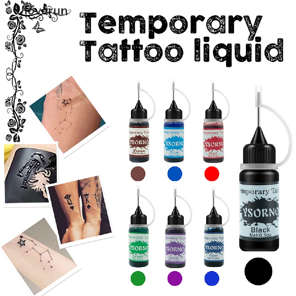 Mực Xăm Bán Vĩnh Viễn Tự Nhiên 10Ml Dành Cho Cơ Thể