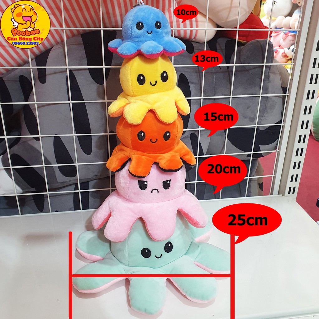 Bạch Tuộc Cảm Xúc Gấu Bông Bạch Tuột size lớn to khổng lồ mini nhỏ 2 mặt 20cm 25cm 30cm 40cm 60cm 70cm móc khoá