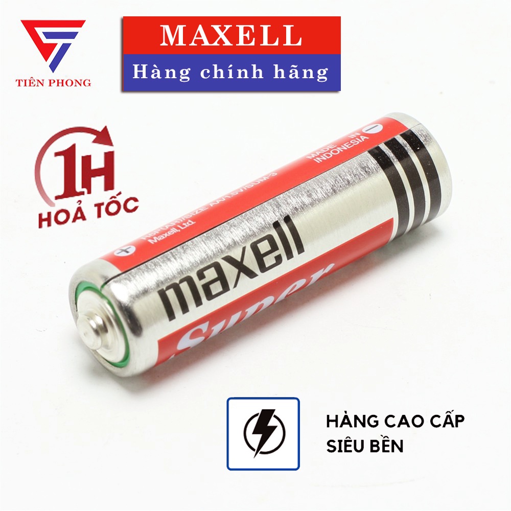 [RẺ NHẤT] Pin AA Maxell than tiểu (đỏ) Super Power Chính Hãng