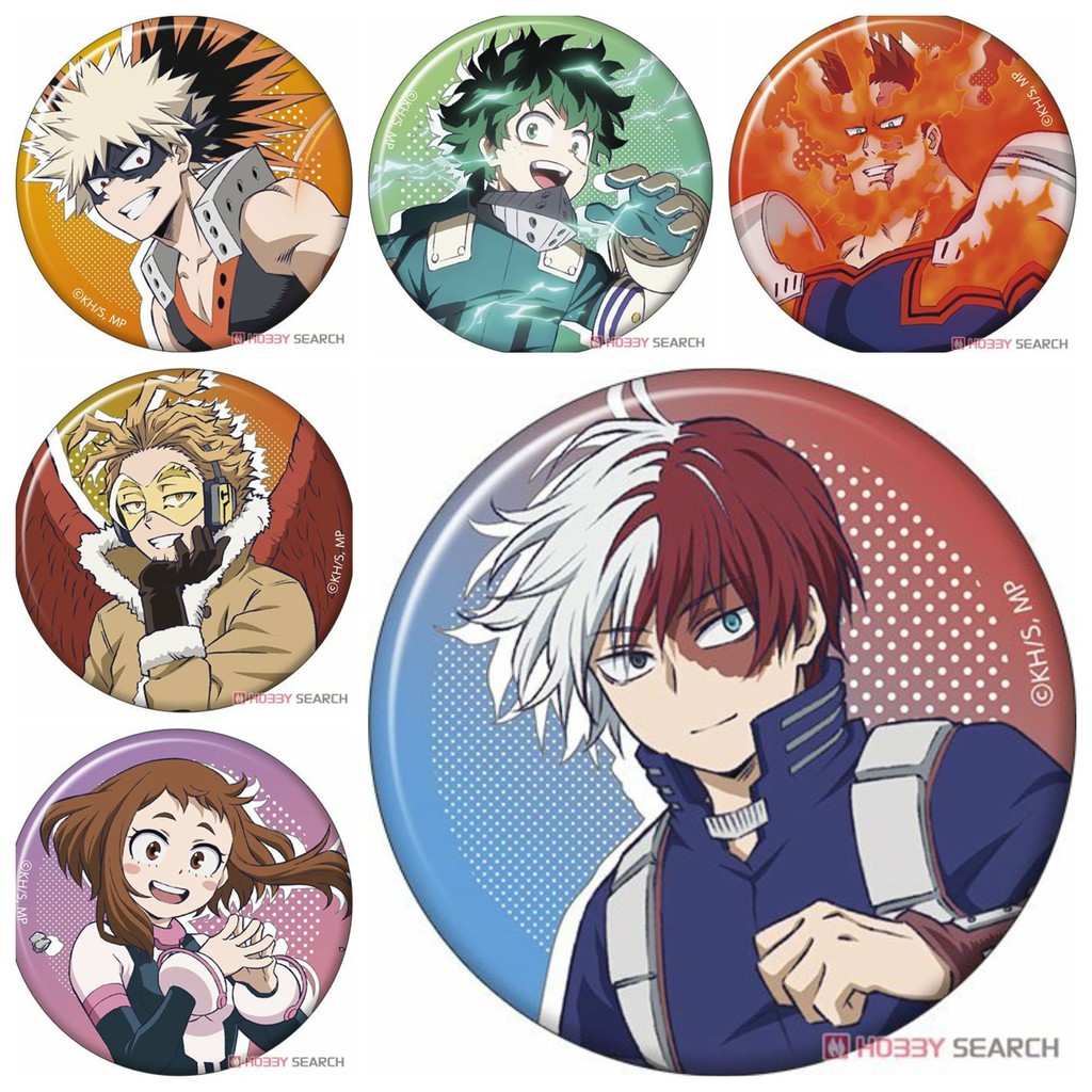 Comno 6 huy hiệu cài áo IN HÌNH Boku no Hero Academia Học viện anh hùng anime chibi dễ thương tiện lợi m01