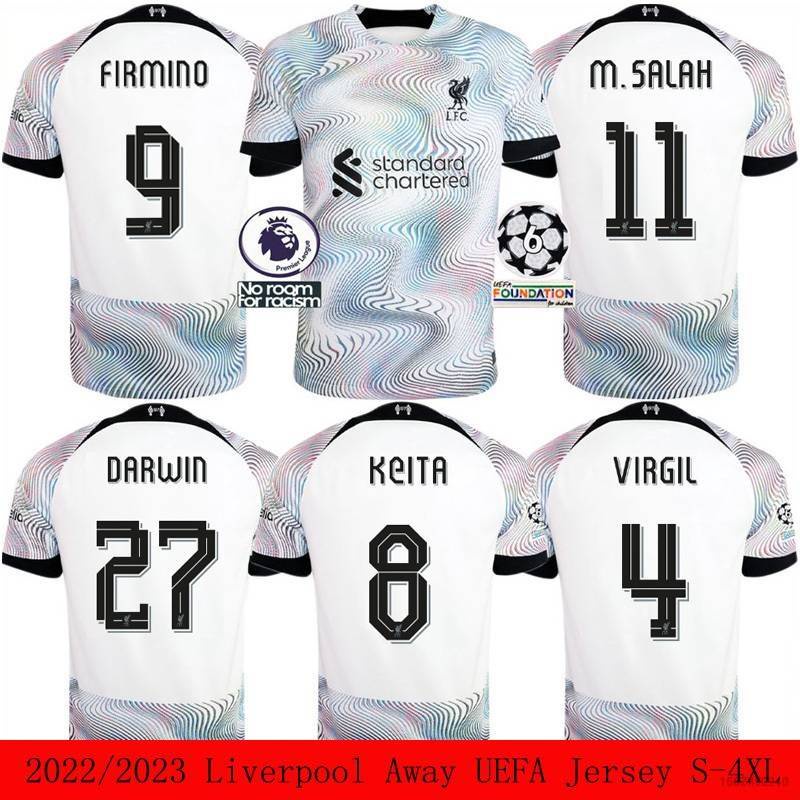 Áo Thun Bóng Đá NP2 2022-2023 Đội Tuyển Liverpool LFC UEFA Firmino Keita Salah Virgil Darwin PN2