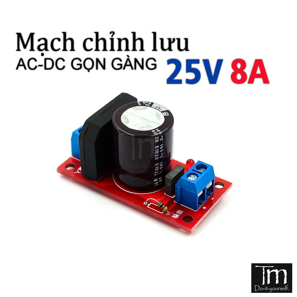 Mạch Chỉnh Lưu Cầu AC-DC 8A 25V