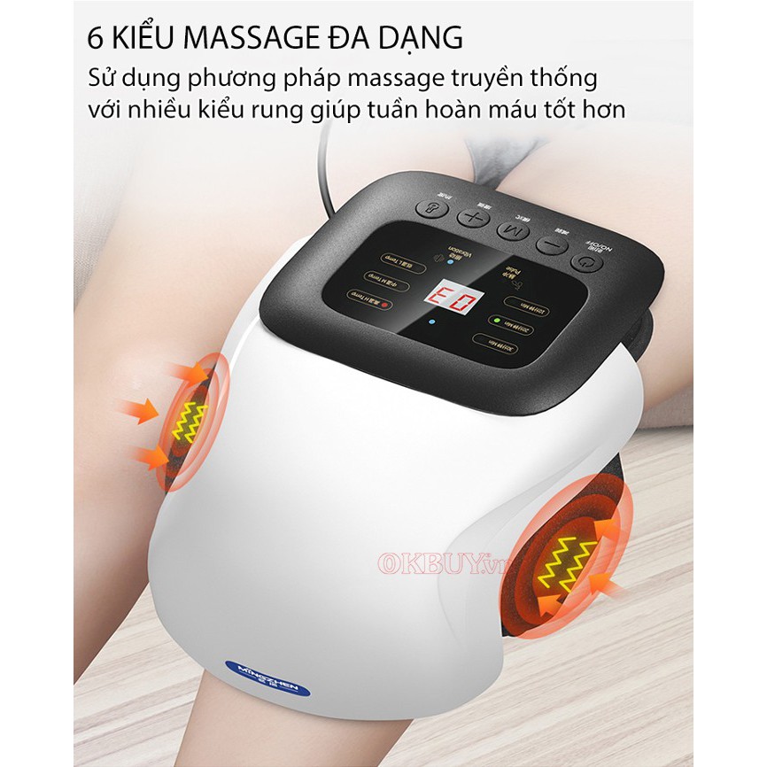 Máy massage đầu gối áp suất khí và tạo nóng chính hãng Ming Zhen MZ-669C