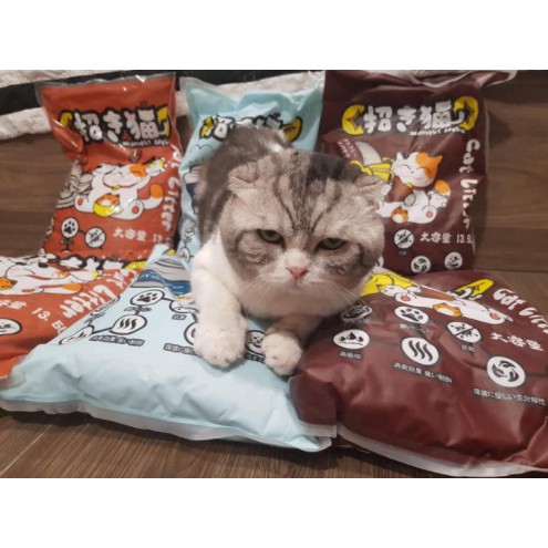 Cát vệ sinh cho mèo MANEKI NEKO túi 5L - Cát Neko siêu tiết kiệm không bụi ⭐