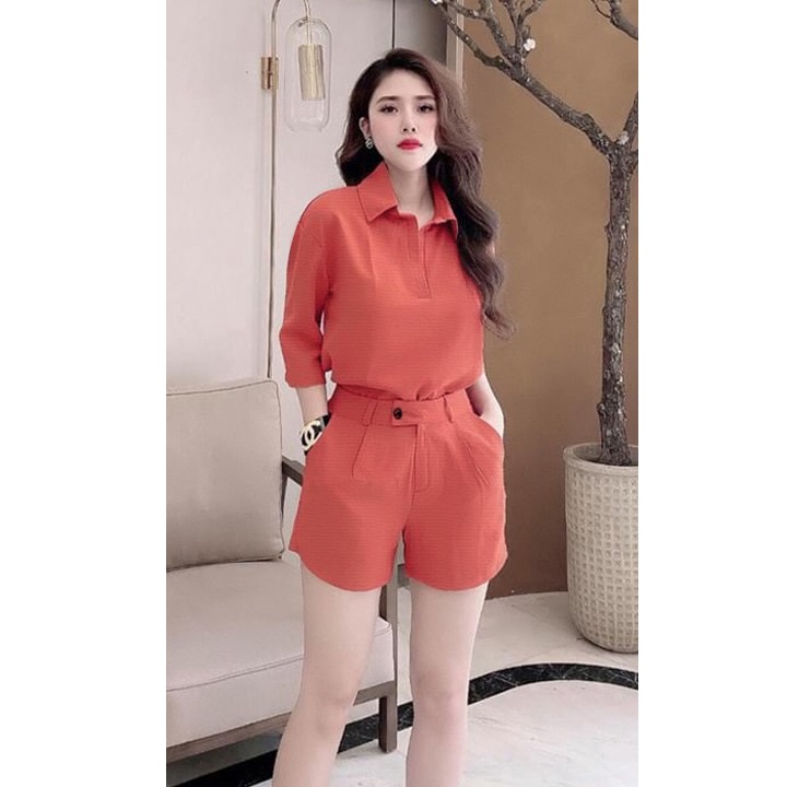 Set Nữ 🌸FREESHIP🌸 Set nguyên bộ quần short áo tay lỡ xinh xắn J1096 | BigBuy360 - bigbuy360.vn