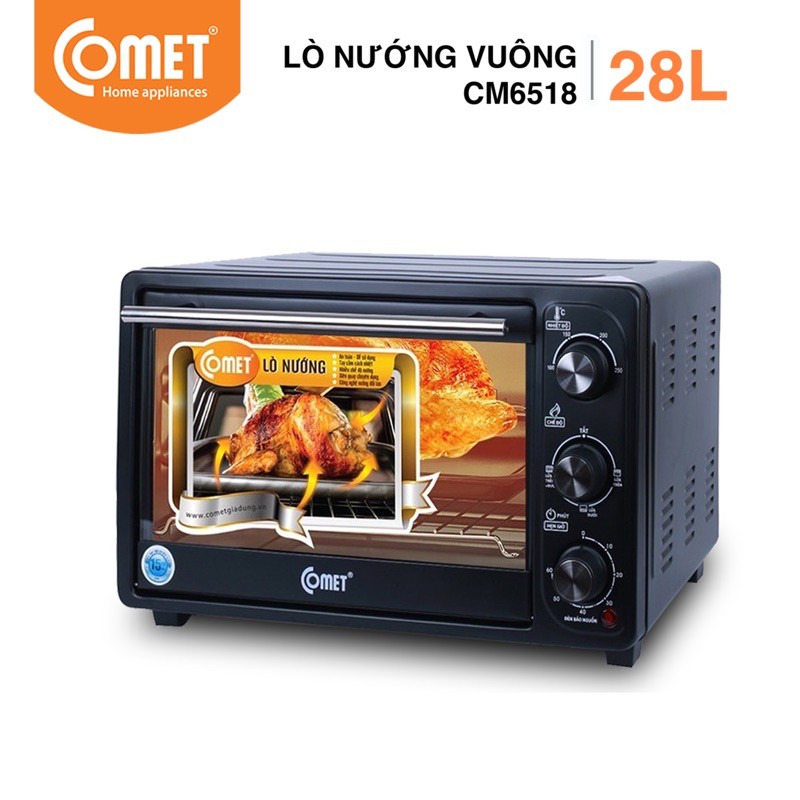 [Mã ELHADEV giảm 4% đơn 300K] Lò nướng điện đa năng 28L Comet CM6518