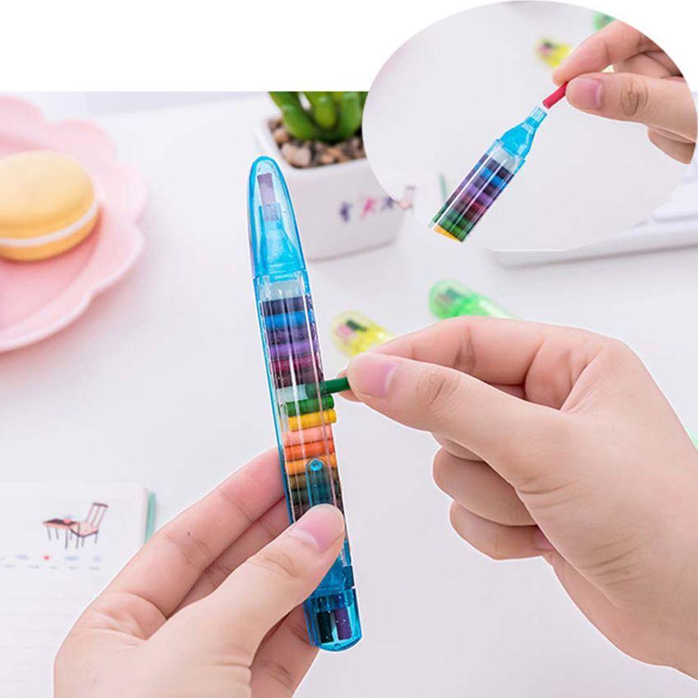 Bút Sáp Xếp Chồng Lên Nhau An Toàn Không Độc Hại Dành Cho Học Sinh