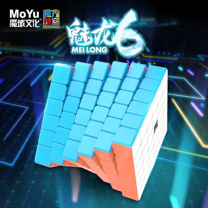Rubik 6x6 Stickerless MoYu MeiLong MFJS Rubic 6 Tầng 6x6x6 Không Viền Cao Cấp