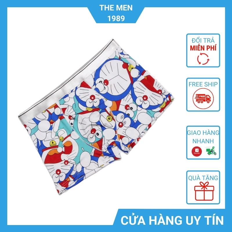 Quần boxer nam hoạt hình thun lạnh họa tiết cao cấp ngộ nghĩnh dễ thương cute túi Zip SĐ05